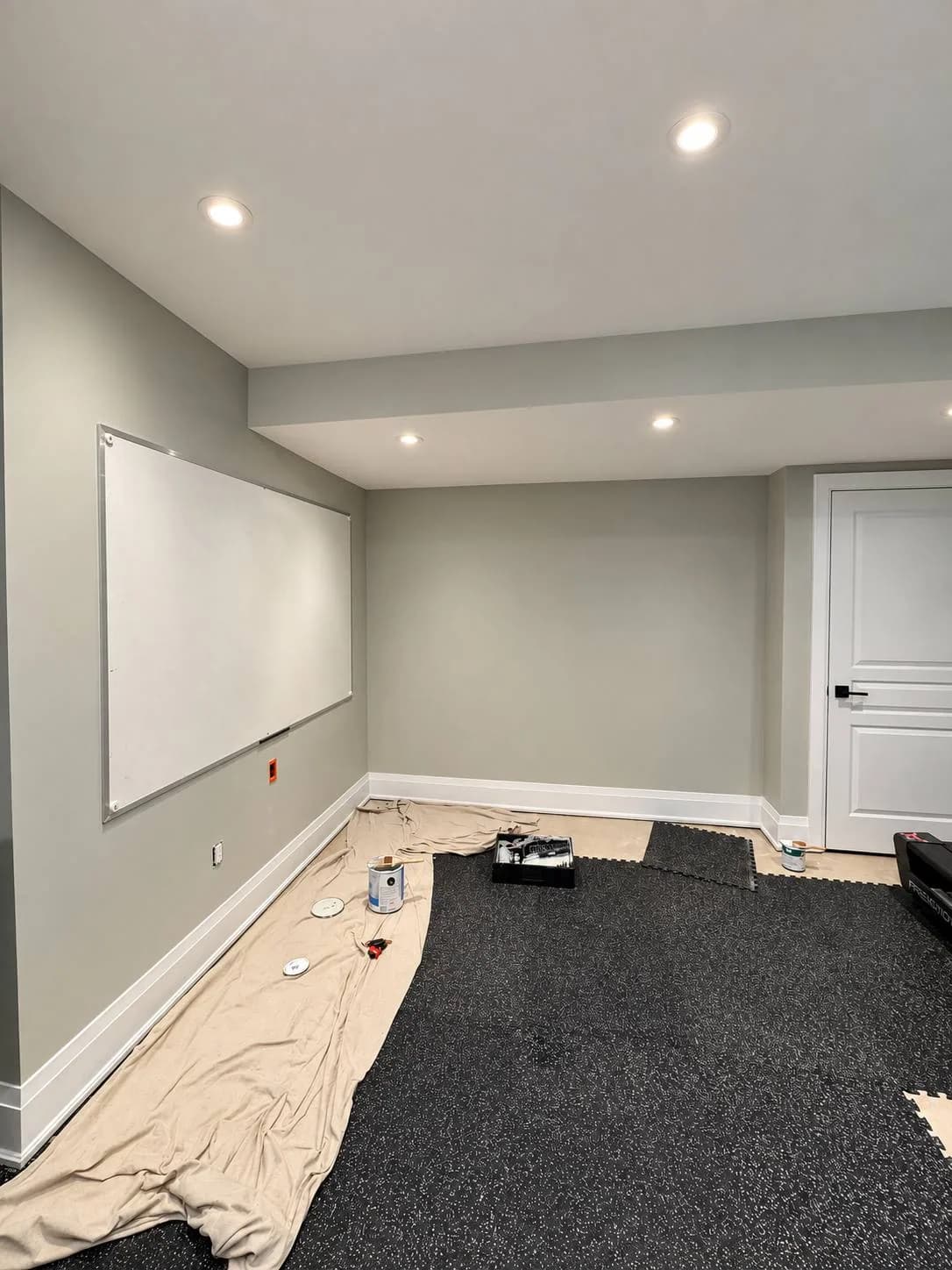 Basement After Flood Repair in Vaughan completed by PReno Construction