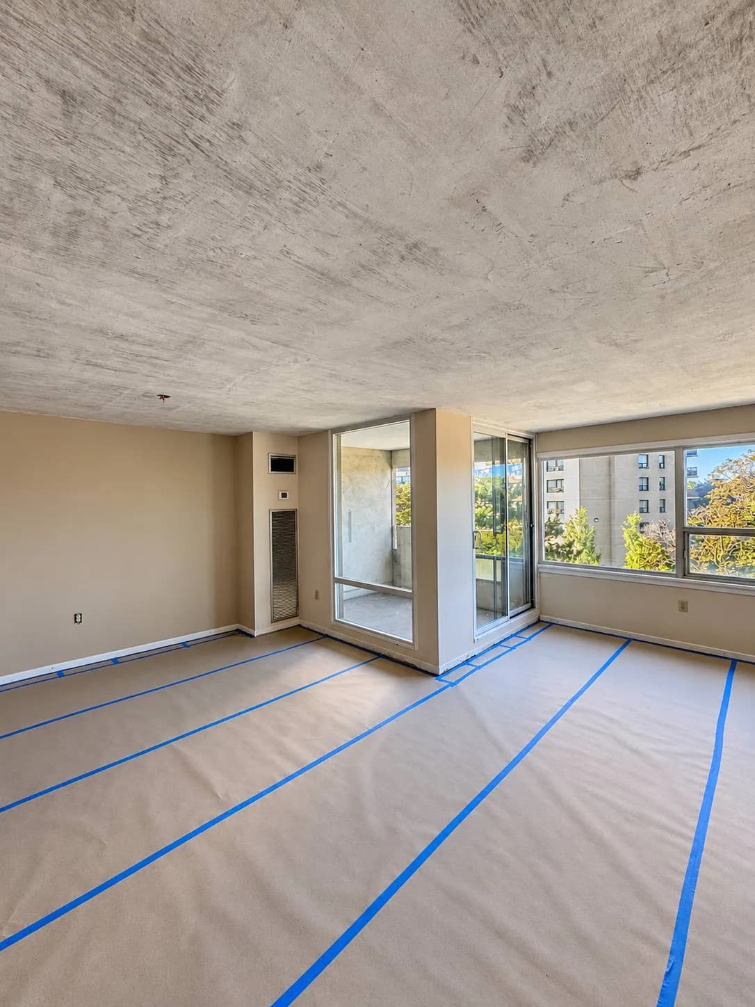 The West Mall Condo Ceiling Skimming completed by PReno Construction